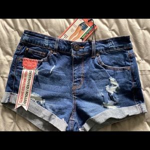 Distressed Denim Shorts